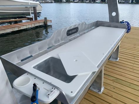 Cleaning Station Ideas, Fish Cleaning Station Ideas, Building A Dock, Hunting Shack, Fish Cleaning Station, Fish Cleaning Table, Cleaning Station, Deck Cleaning, Fishing Dock