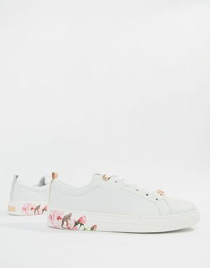 Ted Baker White Leather Trainers With Floral Sole Platform Trainers, Retro Styles, Chunky Trainers, Leather Trainers, Trainer Sneakers, Chunky Platform, White Trainers, Trainers Women, White Sneakers