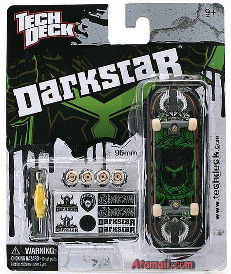 Tech Deck Darkstar Fingerboard,one of my favorite brands too Skateboard Graphics, Finger Board, Skate Aesthetic, Finger Skateboard, Tech Deck, Toy Packaging, Cool Skateboards, Spin Master, Kids Playhouse