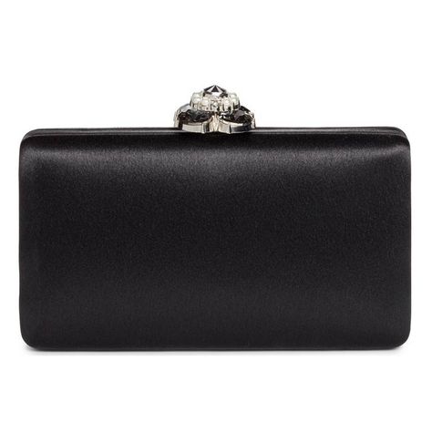 For the Alexander McQueen Black Satin Heart-Clasp Frame Clutch Bag Kate Middleton Bags, Princess Kate Style, Black Clutch Bags, Pearl Clasp, Cheap Purses, Luxury Clutch, Fall Handbags, Everyday Purse, Crystal Box