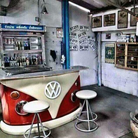 Wv Van With Bar Stools Garage Bar Ideas