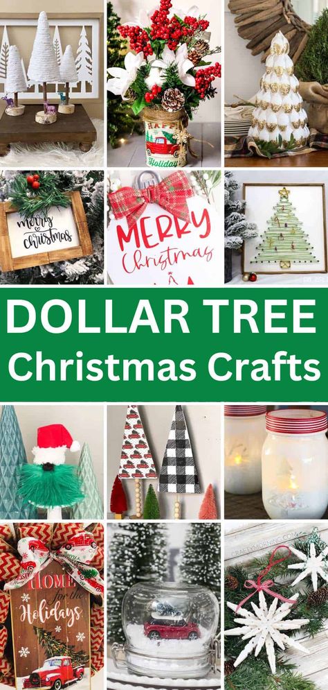 Christmas Simple Decor Ideas, Dollar Tree Christmas Crafts 2024, Diy Dollar Tree Christmas Tree Ideas, Dollar Store Diy Christmas, Christmas Theme Crafts, Christmas At Home Ideas, Christmas Decor Ideas With Kids, Christmas Family Crafts Ideas, Easy Cheap Christmas Crafts