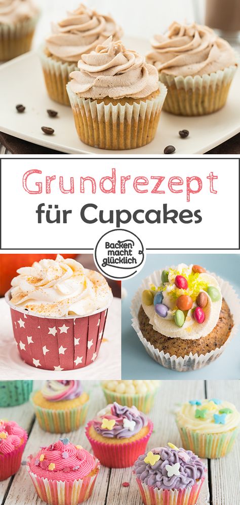 Frostings For Cupcakes, Topping Für Muffins, Cupcake Frosting Recipe, Topping Für Cupcakes, Cupcake Creme, Buttercreme Frosting, Basic Cupcake Recipe, Creme Cupcake, Cupcake Topping