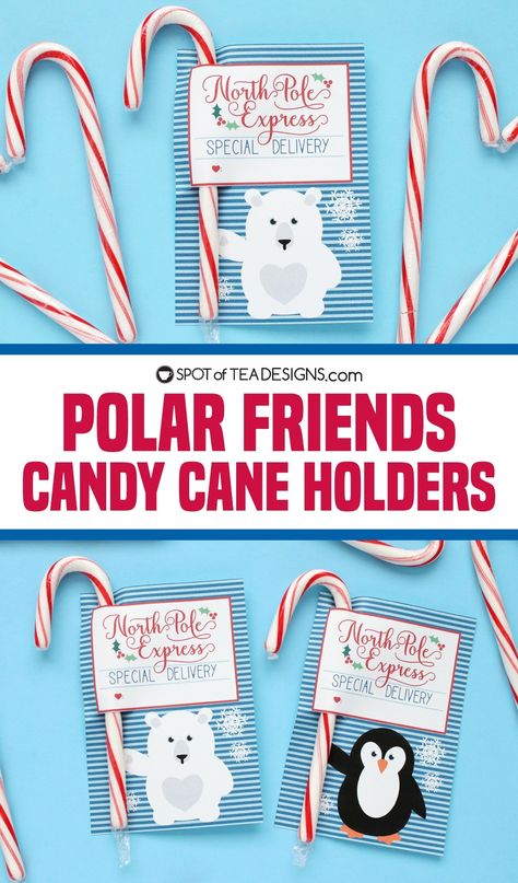 Candy Cane Holders Printable, Candy Grams Christmas, Candy Cane Holders Diy, Candy Cane Grams, Candy Cane Tags, Printable Candy Cane, Candy Cane Holders, Candy Cane Holder, Gift Card Holder Diy