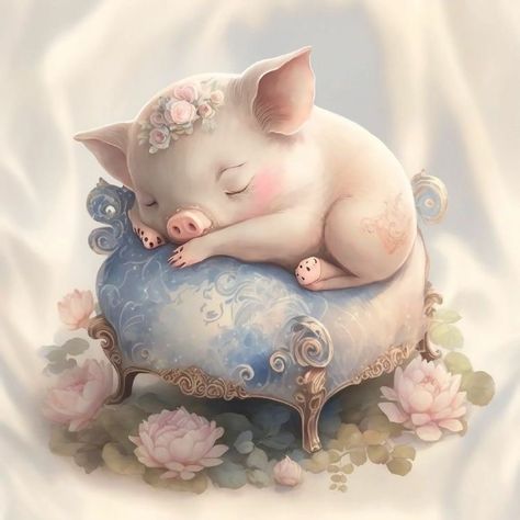 Pig Zodiac, Kids Animal Art, Clay Idea, Baby Pets, Single Pic, Easter Printables Free, Pig Art, Animal Illustrations, Pretty Images