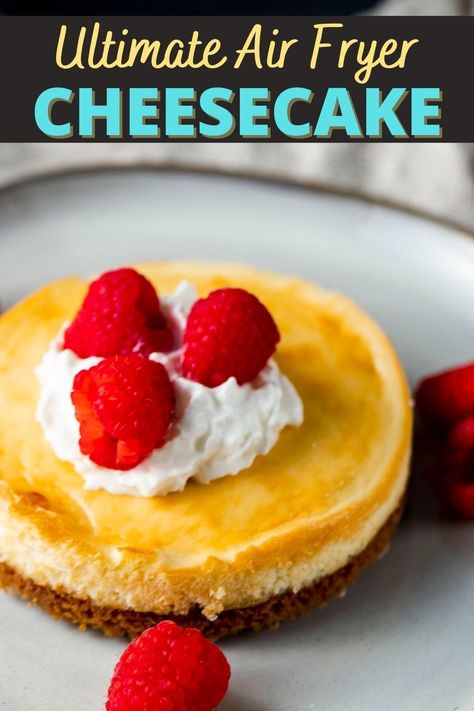 Cheesecake Air Fryer, Air Fryer Cheesecake, Small Cheesecakes, Favorite Holiday Desserts, Air Fried Food, Classic Cheesecake, Individual Desserts, Cracker Crust, Favorite Dessert Recipes