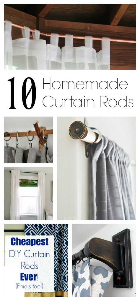 Homemade Curtain Rods, Inexpensive Curtains, Cheap Curtain Rods, Diy Curtain Rods, Diy Curtain, Homemade Curtains, Cheap Curtains, Budget Patio, Oh Yes