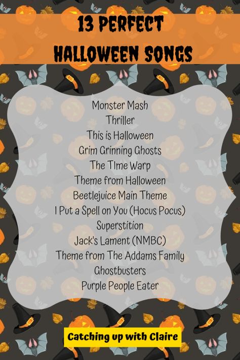 Halloween Songs List, Halloween Party Songs, Halloween Lyrics, Halloween Music Playlist, Teen Halloween Party, Halloween Block Party, Halloween Dance Party, Halloween Playlist, Teen Halloween