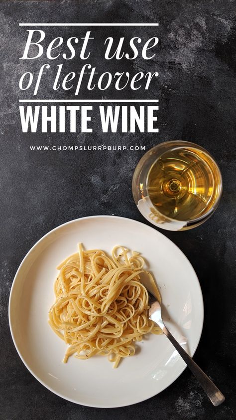 Linguine pasta Leftover White Wine Recipes, Recipes Using White Wine, White Wine Recipes, Leftover Wine, White Wine Sauce, Best Comfort Food, Wine Sauce, One Pot Pasta, Mulled Wine