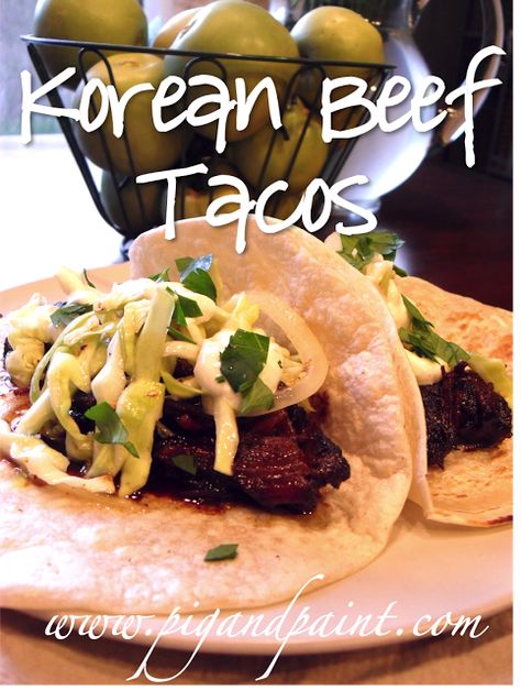 Pig and Paint: Crock Pot Korean Beef Short Ribs Tacos