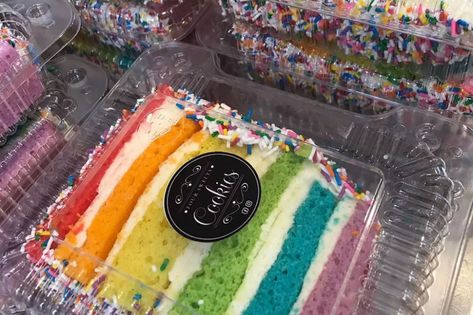 Cake By The Slice Packaging, Selling Slices Of Cake, How To Package Cake Slices For Sale, Pound Cake Slices Packaging Ideas, Individual Cake Slices, Selling Cake Slices, Cake Slices For Sale, Cake Slice Aesthetic, Slice Cake Packaging