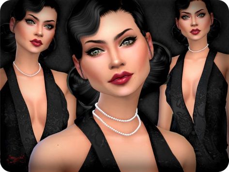 The Sims Resource: Classic Pearls x3 Small by Colores Urbanos • Sims 4 Downloads The Sims 4 Cc 60s Hair, 1940 Hair, High Bun Hair, 1920s Headband, Ballroom Hair, 1920s Hair, 1940s Hairstyles, Sims 4 Teen, Sims 4 Characters