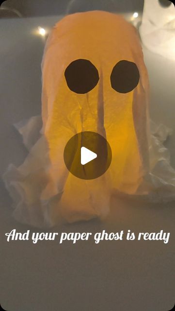 Shweta's Craftland on Instagram: "Easiest DIY paper Ghost for Halloween 👻 #halloween #halloweendecor #halloweencrafts #halloweendiy #halloweendecor #halloweencraft #papercraft" Diy Paper Ghost, Paper Ghost, Ghost For Halloween, Ghost Printable, Hallowen Ideas, Diy 3d, Toddler Learning Activities, Halloween Projects, Toddler Learning