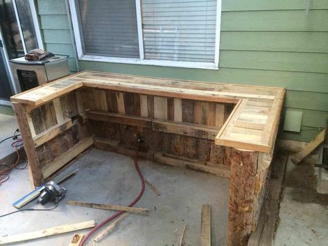 Pallet Outdoor Kitchen, Summer Pallet, Wooden Pallet Bar, Pallet Light, Outdoor Grill Station, Pallet Kitchen, Pallet House, Outdoor Kitchen Plans, 1001 Pallets