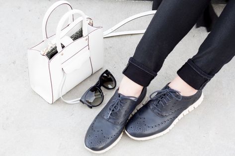 Cole Haan ZeroGrand WIngtips Women Cole Haan Zerogrand Women Outfit Work, Zerogrand Women Outfit Style, Cole Haan Oxford Women Outfit, Cole Haan Women Shoes Outfits, Cole Haan Zerogrand Women Outfit, Oxford Women Outfit, Cole Haan Shoes Women, Oxford Shoes Outfit, Fashionable Snow Boots