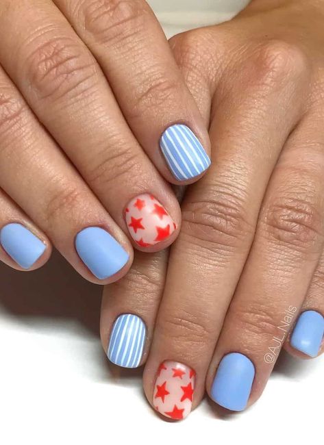 19+ Simple & Easy Memorial Day Nails (2024) Neutral Patriotic Nails, Pink Fourth Of July Nails, Nursing Nails, Classy 4th Of July Nails, Memorial Day Nails, Patriotic Nails, Usa Nails, Watermelon Nails, July Nails