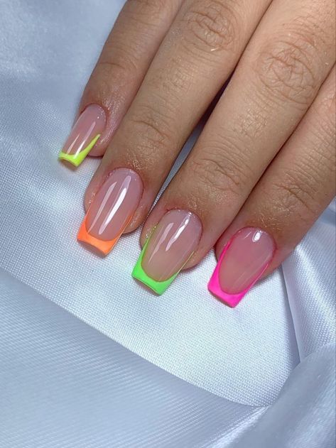 Bright Summer Acrylic Nails, 2024 Nails, French Tip Nail Designs, French Nail Designs, Nail Services, Long Acrylic Nails Coffin, Summer Acrylic Nails, Easter Nails, Neon Nails