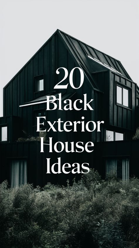 Get inspired by black exterior house ideas featuring black exterior house paint colors that elevate curb appeal. A black exterior house with brick adds a timeless feel, while a black exterior house with stone feels modern. Black exterior house white trim makes colors pop, and black exterior house with wood accents adds warmth. Black exterior house with white windows completes the look! Exterior House With Stone, Exterior House White, House With White Windows, Black Exterior House, Modern Black Exterior, Exterior House Paint Colors, Exterior House Ideas, House Paint Colors, Exterior House Paint