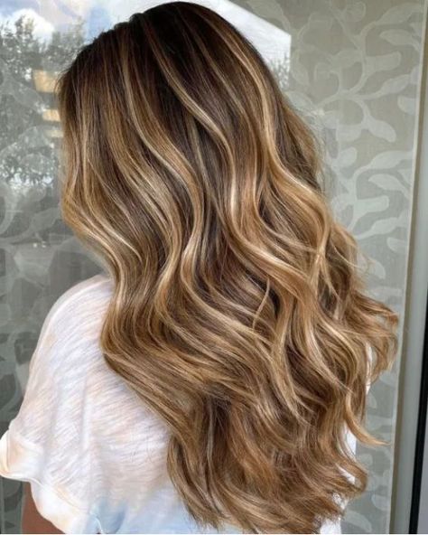 Top 30 Balayage Hair Color Ideas & Highlights For 2024 Blonde Hi Lights On Brown Hair, Caramel Blonde Highlights On Light Brown Hair, Blonde Hair Color Ideas With Highlights, Summer Hair Color For Light Brown Hair, Summer Baylage 2024, Honey Blonde Balayage On Brown Hair, Blonde On Brown Hair Balayage, Caramel Highlights On Dirty Blonde Hair, Balayage On Wavy Hair