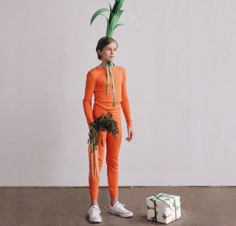 Carrot Costume, Easy Fancy Dress, Easy Diy Costume, Vegetable Costumes, Costume Ideas For Kids, Diy Costume Ideas, Food Halloween Costumes, Crayon Costume, Sew Halloween Costume