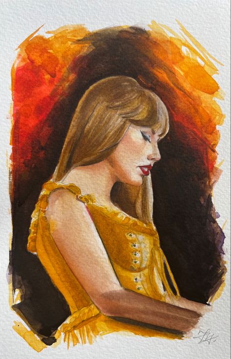 Taylor Swift Procreate Art, Taylor Swift Watercolour Painting, Painting Of Taylor Swift, Taylor Swift Drawing Realistic, Easy Painting Ideas On Canvas Taylor Swift, Watercolor Art Taylor Swift, Taylor Swift Watercolor Paintings, Paintings Taylor Swift, Taylor Swift Inspired Drawings