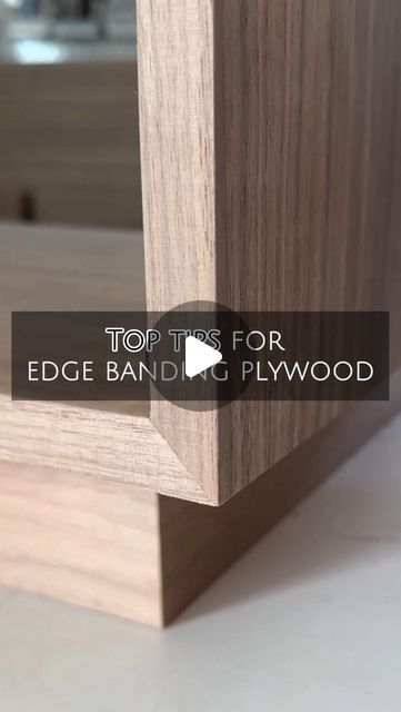 Natalie Park | DIY, Builds & Design on Instagram: "Here are my TOP TIPS for edge banding plywood!  Edge banding makes the world of a difference doesn’t it? Takes the unattractive plywood edge and makes it look like a solid piece!   When you can, use this technique to make those clean mitered corners vs. butt joints with the edge banding. 🙌🏻   Hope you found all of these edge banding tips helpful so you can use them on your next DIY project! You can find my fav edge band trimmer in my Amazon storefront. Don’t forget to LIKE, SAVE, and FOLLOW for more DIY, tips, and tutorials! ❤️ . . . . . #walnutcabinets #edgebanding #parkplaceabode #diyprojects #diyhome #homediy #homediyproject #homediyprojects #diyit #homerenovations #reelsofinsta #woodworking #workbench #womenwhobuild #ladieswhobuild # Plywood Furniture Plans, Plywood Edge, Plywood Projects, Plywood Kitchen, Headboard With Shelves, Plywood Shelves, Edge Banding, Woodworking Workbench, Furniture Rehab