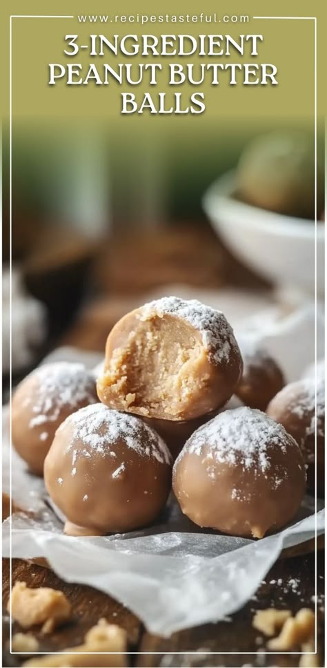 These 3-Ingredient Peanut Butter Balls with cream cheese are simple yet indulgent. The combination of creamy peanut butter and tangy cream cheese, combined with powdered sugar, creates a sweet, smooth treat that’s hard to resist. With minimal effort and a short chilling time, these peanut butter balls are perfect for when you need a quick, delicious dessert or snack. They’re rich, creamy, and utterly satisfying – a must-try for peanut butter lovers! Peanut Butter Cream Cheese Balls, Hannah Cook, Sugar Free Candy Recipes, Peanut Butter Cheesecake Balls, Cream Cheese Balls, Cream Cheese Snacks, Peanut Butter Powder Recipes, Dessert Cheese Ball, Easy Christmas Desserts