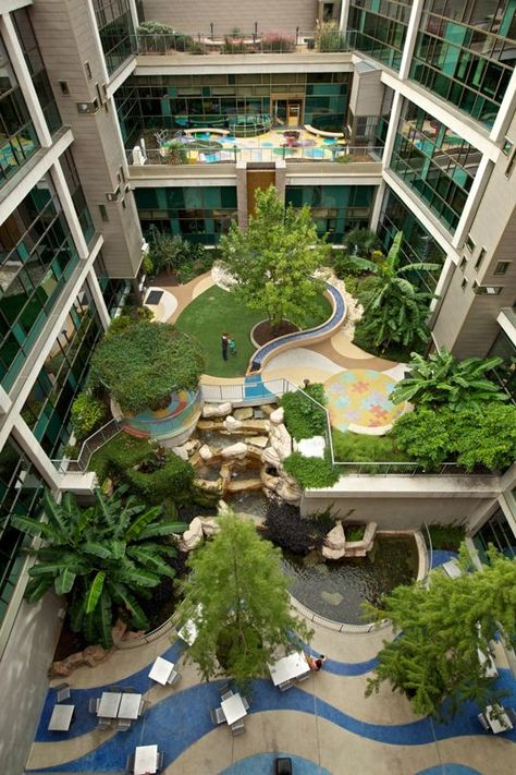 Healing Garden, Dell Children's Hospital, Austin, TX. | Space ... Hospital Design Architecture, Hospital Architecture, Healthcare Architecture, Healing Garden, Hospital Interior, Plans Architecture, Architecture Images, Hospital Design, Healthcare Design