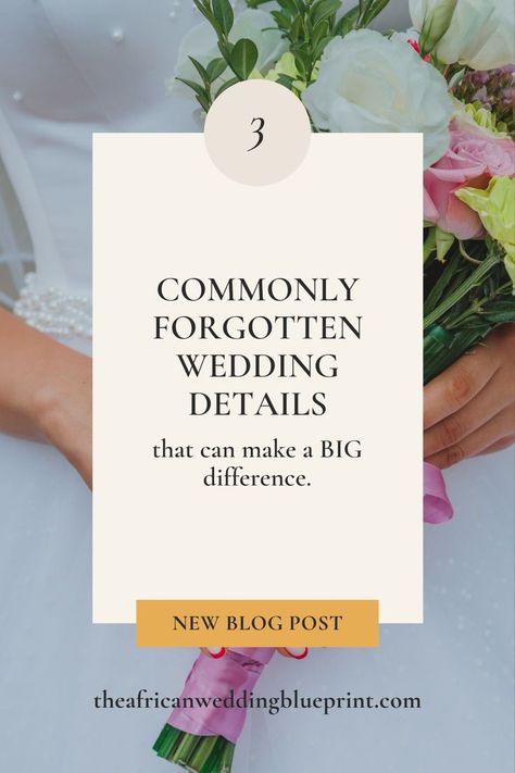 The 3 Most Commonly Forgotten Wedding Details. Forgotten Wedding Details, Smaller Wedding, Wedding Planning Details, Planning A Small Wedding, Wedding Planning Tips, Small Wedding, 3 Things, Wedding Tips, News Blog