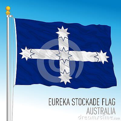 eureka-stockade-historical-flag-australia-1854-vector-illustration-blue-sky-background Eureka Stockade, Flag Australia, Aurora Australis, Flag Signs, Sky Background, Flags Of The World, Eu Flag, Country Flags, Lincoln