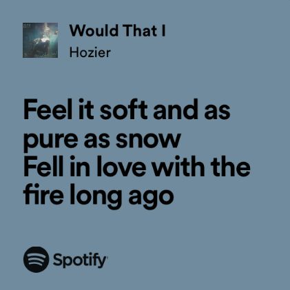 Would That I Hozier Lyrics, Hozier Love Lyrics, Hozier Poetry, Hozier Quotes, Hozier Lyrics, Spotify Quotes, Michael Collins, Jazz Fest, Me Too Lyrics