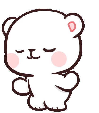 Happy White Bear Sticker by milkmochabear for iOS & Android | GIPHY Bear Sticker, Mocha, Milk, Teddy Bear, Gif, Stars, White