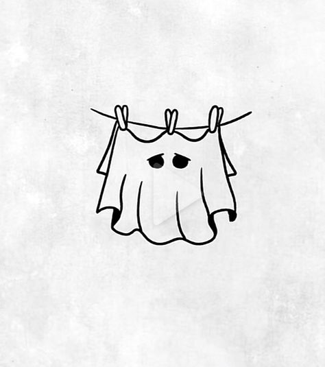 Ghost Tattoos Cute Simple, Outline Halloween Tattoo, Easy Ghost Drawing Aesthetic, The Ghost Of You Tattoo, Holloween Thing To Draw Easy, Ghost Doodles Cute And Easy, Cute Small Easy Doodles Halloween, Simple Halloween Drawings Aesthetic, Lil Ghost Drawing