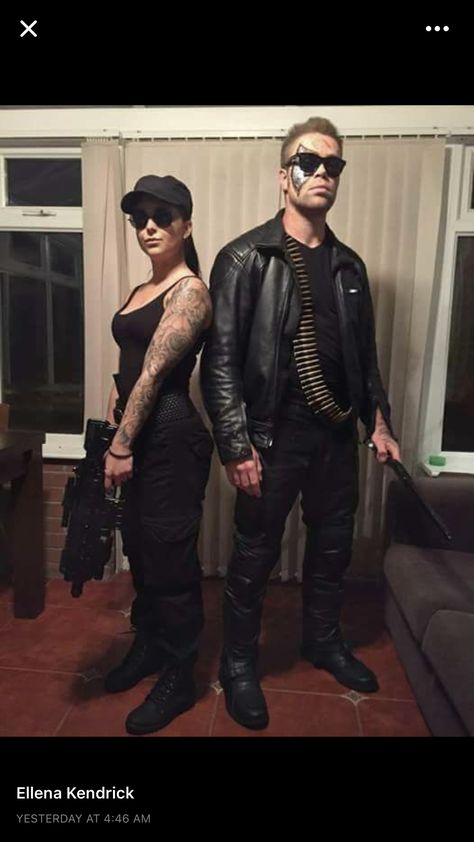 Sarah Connor Terminator Costume, Sarah Connor Costume, Terminator Costume, 80s Fancy Dress, Movie Themed Party, Sarah Connor, Family Costumes, Halloween 2019, Halloween Outfit