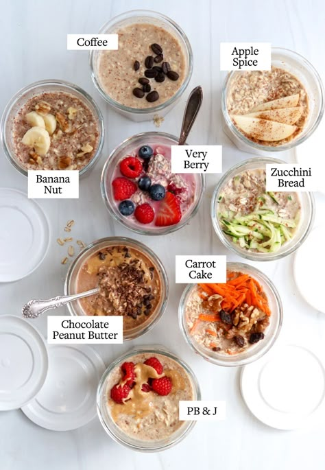 Gluten Free Overnight Oats, Best Overnight Oats Recipe, Quick Easy Lunch, Vegan Overnight Oats, Oat Recipes Healthy, Overnight Oats Recipe Healthy, Breakfast Prep, Overnight Oats Healthy, Vegan Meal Prep