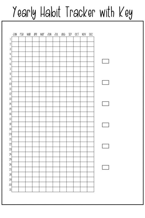 Free printable yearly habit tracker. You can track one habit all year long with this bullet journal habit tracker printable. #habittracker #bujo #bulletjournal #plannerprintables Rate My Day, Habit Tracker Free Printable, Yearly Habit Tracker, Tracker Free Printable, Blow Dry Short Hair, Bullet Journal Yearly, Short Hair Tips, Study Tracker, Menstrual Cycle Tracker