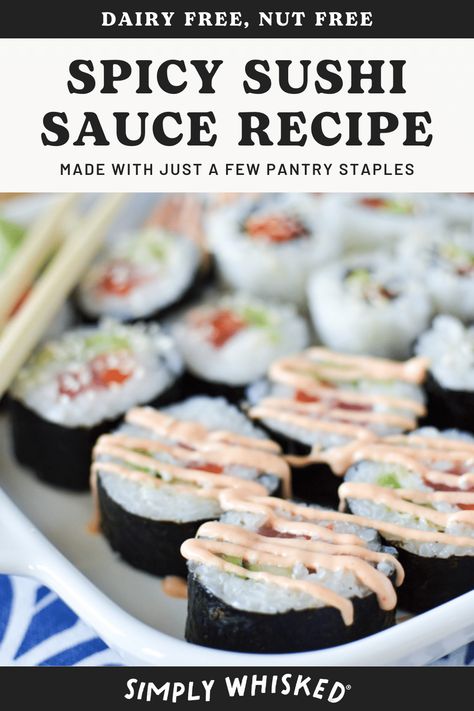 Making your own sushi at home? You don't want to skip the spicy sushi sauce for those tuna rolls. It's easy to make and requires a few ingredients. It will take your next at-home sushi night to a new level. Spicy Sushi Sauce, Spicy Sushi, Next At Home, Sushi Sauce, Make Your Own Sushi, Sushi At Home, Sushi Night, Low Cal, Few Ingredients