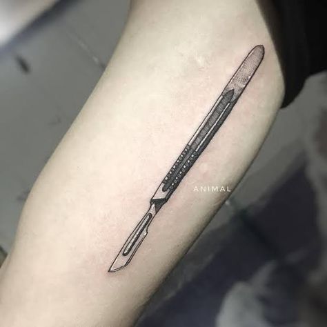 Scalpel Tattoo, Bird Tattoo Men, Lightning Bolt Tattoo, Bolt Tattoo, Body Outline, Red Ink Tattoos, Tattoo Style Drawings, Scalpel, Nature Tattoos