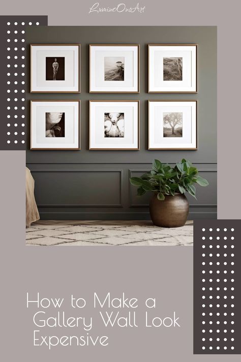 Discover how to create a stunning photo gallery wall on a budget. Our tips on DIY gallery walls will make your space look expensive without the high cost. Visit our blog for more budget-friendly gallery wall ideas and inspiration! Frame It Easy, Gallery Wall With Mirror In Center, Blank Wall Ideas Bedroom, Gallery Wall Template With Sizes Layout, Entryway Gallery Wall Ideas, Floor To Ceiling Gallery Wall, Gallery Wall With Sconces, Gallery Wall Sizes, Gallery Wall Tutorial