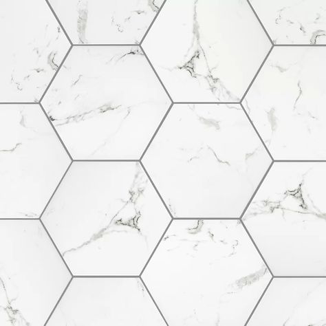 EliteTile Lively Hex 8.63" x 9.88" Porcelain Field Tile | Wayfair Patterned Wall, Historic Renovation, Tile Texture, Merola Tile, Porcelain Mosaic Tile, Porcelain Floor, Hexagon Tiles, Bathroom Floor Tiles, Natural Stone Tile