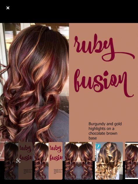 Red Hair With Blonde Highlights, Summer Hair Highlights For Brunettes, Pink Blonde Hair, Red Blonde Hair, Highlights For Brunettes, Summer Hair Highlights, Corte Bob, Hair Color Burgundy, Gorgeous Hair Color