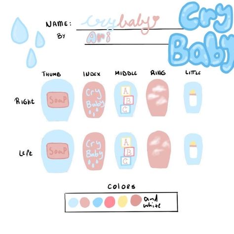 K-12 Nails Ideas, K-12 Inspired Nails, Trilogy Tour Nail Ideas, Melanie Martinez Acrylic Nails, Cry Baby Nails Melanie Martinez, Nail Ideas Melanie Martinez, Melanie Martinez Themed Nails, Melanie Martinez Nails Inspired Cry Baby, Melanie Martinez Nails Trilogy