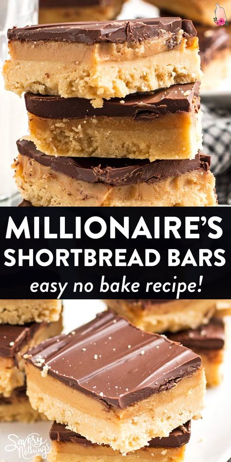 Millionaire Shortbread Bars, Chocolate Caramel Cookie Bars, Millionaire's Shortbread, Chocolate Caramel Cookies, Caramel Cookies Bars, No Bake Recipe, Dessert Oreo, Millionaire Shortbread, Shortbread Bars