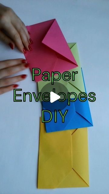 Elena's Craft Studio on Instagram: "Find more creative ideas on my YouTube channel: Elena's Craft Studio 🥰 Subscribe! ✉️ How to make super easy paper envelopes. There's a more detailed tutorial video on YouTube. Check it out! ❤️❤️❤️ #elenascraftstudio #diy #papercraft #origami #diyenvelope #manualidades #crafts #artesanato #своимируками" How To Make Envelopes Out Of Paper, Diy Envelope Tutorial, Envelope Diy Paper, Paper Diys, Homemade Envelopes, 27 Life Hacks, Handmade Stationary, Envelope Tutorial, Fancy Envelopes