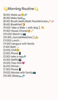 College Morning Routine, Good Apps For Iphone, Weekend Routine, Morning Schedule, School Routine For Teens, Daily Routine Schedule, Morning Routine School, Daily Routine Planner, Morning Routine Checklist