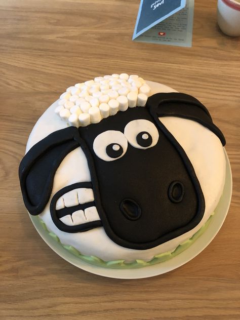 Birthday Homemade Cake, Shaun The Sheep Party, Shaun The Sheep Cake, Sheep Party, Sheep Cake, Home Made Cake, Son Birthday, Shaun The Sheep, Sheep Farm