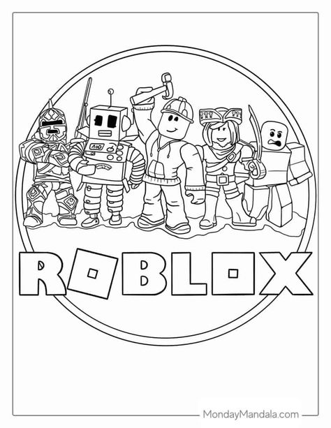 Roblox Coloring Pages Free Printable, Roblox Coloring Pages, Roblox Coloring, Disney Coloring Pages Printables, Kids Colouring Printables, Fargelegging For Barn, Roblox Party, Colouring Ideas, Minecraft Coloring Pages