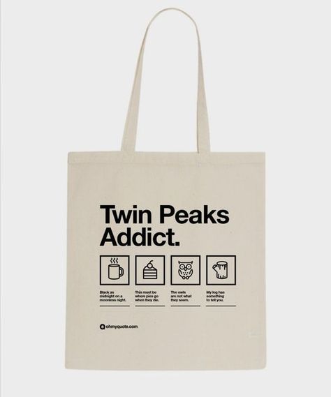 Graphic Design Minimalist, Eco Bag Design, Cv Inspiration, Dale Cooper, Minimalist Tote Bag, Canvas Bag Design, Laura Palmer, Minimalist Bag, Design Minimalist