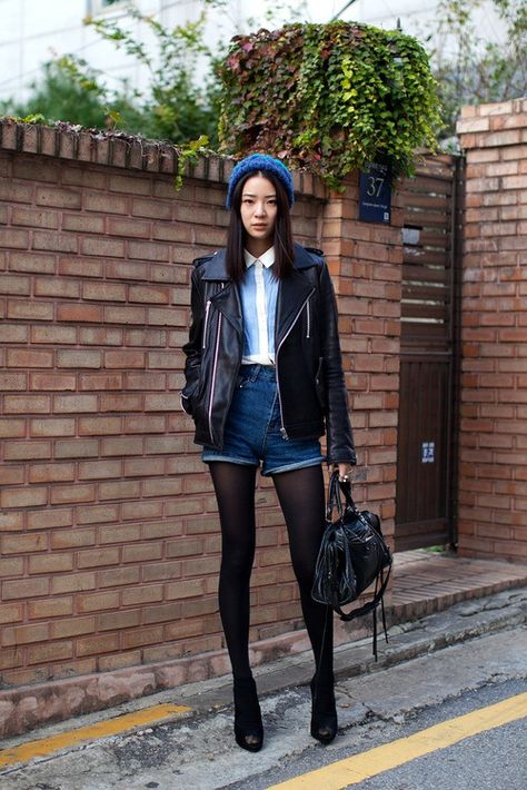 Denim outfit winter