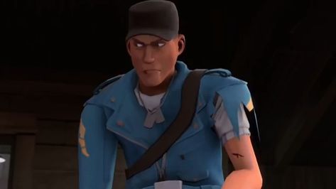 Blue Scout Tf2, Blu Scout Tf2, Scout Tf2, Tf2 Fanart, Kid Core Aesthetic, Tf2 Scout, Tf2 Memes, Team Fortess 2, Haikyuu Funny